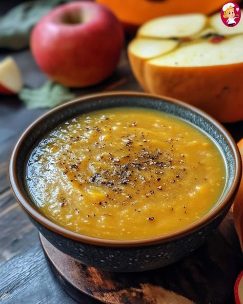 Martha Stewart Recipes | Roasted Butternut Squash and Apple Soup | Facebook Roasted Butternut Squash And Apple Soup, Squash And Apple Soup, Squash Apple Soup, Apple Soup, Martha Stewart Recipes, Roasted Apples, Clean Food, Butternut Squash Soup, Squash Soup