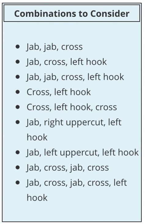 Boxing Combinations #boxing #boxing #gear Boxing Punch Combinations, Types Of Punches Boxing, Boxing Combinations Workouts, Kick Boxing Workout With Bag, Kick Boxing Training, Boxing Combos For Fitness, Boxing Combos Patterns, Muay Thai Combinations, Boxing Sequence