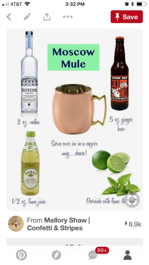 Moscow Mule Receita, Moscow Mule Drink, Belvedere Vodka, Moscow Mules, Moscow Mule Recipe, Mule Recipe, Boozy Drinks, Drinks Design, Chur