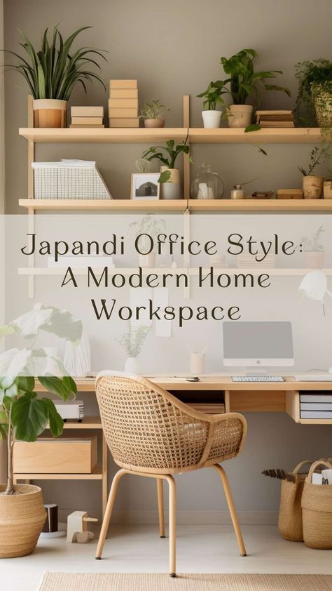 🍃✨ Dive into the serene world of Japandi office design! Discover how Japanese minimalism meets Nordic functionality for the perfect home workspace harmony. Tap to explore more! 🌿🪑 #JapandiStyle #HomeOfficeGoals Office Japandi, Japanese Home Office, Japandi Office Design, Scandi Office, Nordic Home Office, Japandi Office, Japandi Home Office, Japanese Furniture Design, Happy Office