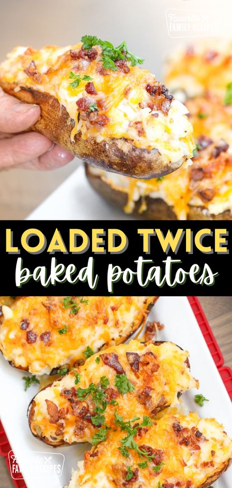 Twice Bakes Potato’s, Bake Loaded Potatoes In Oven, Restuffed Baked Potatoes, Twice Loaded Baked Potato, Recipes For Twice Baked Potatoes, Twice Baked Potatoe Skins, Two Ed Baked Potatoes, The Best Twice Baked Potatoes, Loaded Stuffed Baked Potatoes