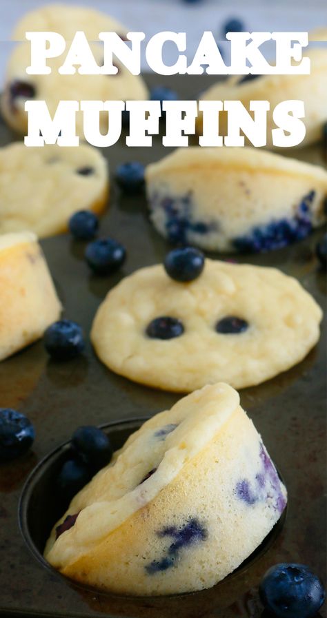 Whitefish Recipes, Blueberry Pancake Bites, Blueberry Pancakes Easy, Blueberry Pancakes Recipe, Noom Recipes, Menu Sarapan Sehat, Blueberry Pancake, Pancake Bites, Pancake Muffins