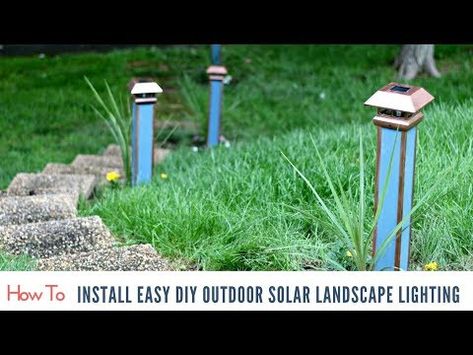 Diy Pathway Lights, Landscape Lighting Ideas Walkways, Diy Stone Walkway, Diy Pathway, Solar Diy, Summer Lights, Solar Landscape Lighting, Outdoor Walkway, Solar Landscape