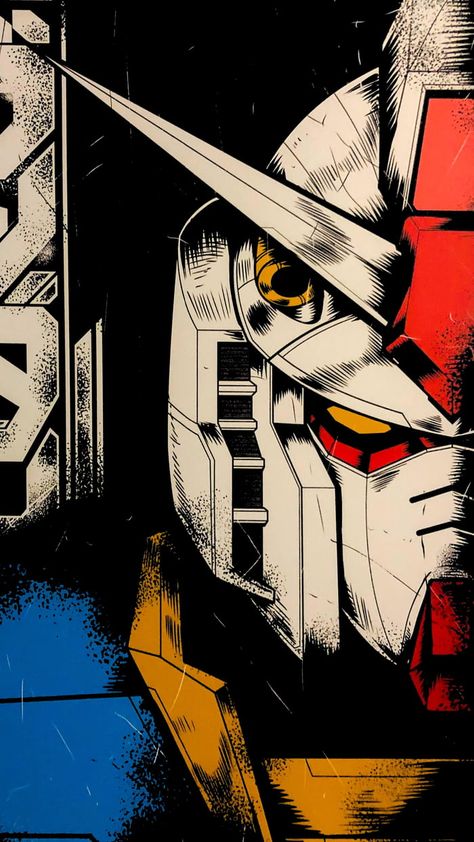 Gundam Poster, Gundam Head, Gundam Wallpapers, Art Concepts, Gundam Art, Mecha Anime, Robot Art, Printing Ink, Cyberpunk Art