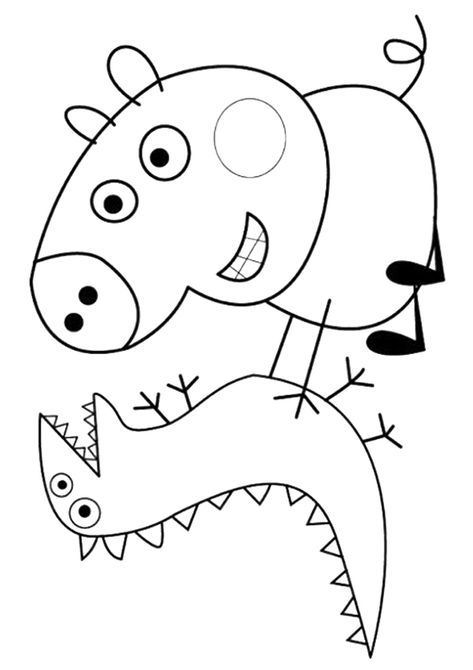 Coloring Page Heo Peppa, Pig Coloring Pages, Peppa Pig Cartoon, Greta Gris, Peppa Pig Colouring, Peppa Pig Coloring Pages, Family Coloring Pages, Pig Birthday Party, Tema Disney