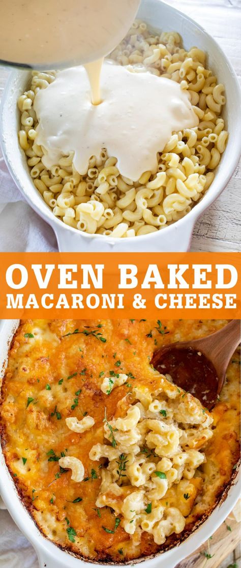 Chicken Macaroni Recipe, Creamy Baked Macaroni And Cheese, Potluck Meals, Baking Challenge, Baked Mac And Cheese Recipe, Baked Macaroni And Cheese, Meat Meals, Creamy Macaroni And Cheese, Macaroni Recipes