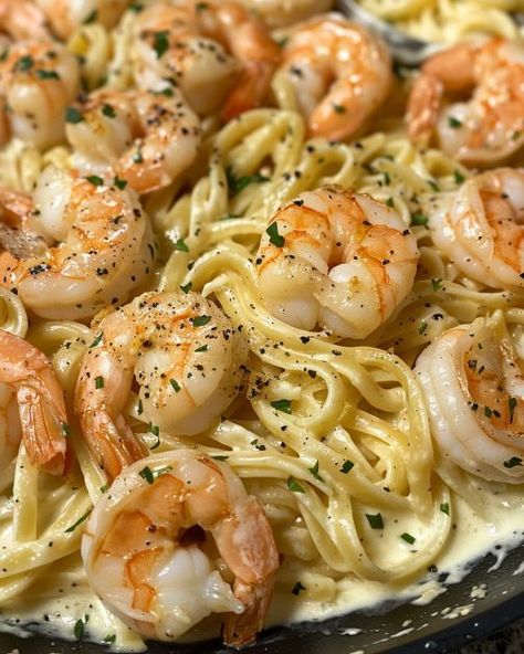 That was the tastiest dinner ever! Every bit was gone by the end. Shrimp Pasta Recipes Easy, Seafood Dish Recipes, Seafood Entrees, Prawn Recipes, Shrimp Recipes For Dinner, Shrimp Recipes Easy, Cooking Seafood, Pasta Dinners, Shrimp Dishes