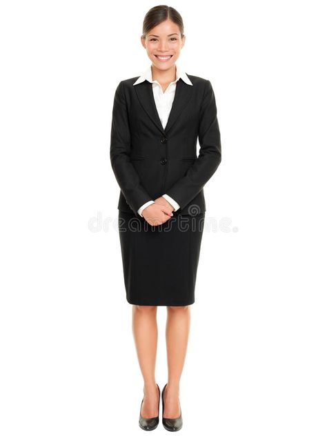 Business people - business woman standing. In full body smiling happy at camera , #Aff, #woman, #standing, #full, #Business, #people #ad Whole Body Formal Attire Women, Standing On Business, Formal Attire Women Id Picture, Office Uniform For Women, Formal Attire Women, Business Professional Dress, Stylish Office Wear, Business Portrait Photography, Business Dress Women