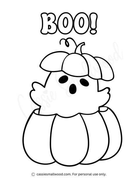 ghost inside of a pumpkin and Boo Halloween coloring page Vintage Halloween Coloring Pages, Simple Halloween Coloring Pages, Ghost Drawing Easy, Ghost Coloring Pages, Pumpkin Art Ideas, Printable Coloring Masks, Ghost Coloring, Simple Ghost, Halloween Coloring Pictures