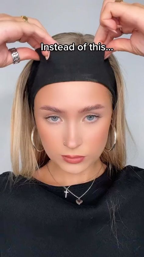 Rebecca Scarrott | Headband hairstyle 💞💞💞 | Instagram Hairband Hairstyle, Second Day Hairstyles, Sport Hair, Gym Hairstyles, Peinados Fáciles Para Cabello Corto, Hair Stylies, Hair Stylist Life, Short Hair Styles Easy, Easy Hairstyles For Long Hair