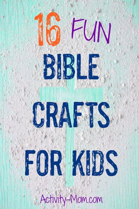 16 fun Bible crafts for kids. Easy crafts for Sunday School. Learn a Bible story and pair it with a simple craft for kids of all ages. Christian Kids Crafts, Crafts At Home, Christian Activities, Children's Church Crafts, Bible Story Crafts, Sunday School Crafts For Kids, Preschool Bible, Bible School Crafts, Christian Crafts