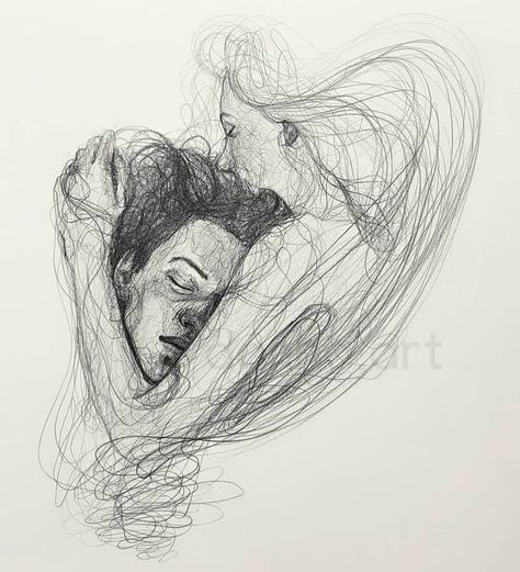 distinctive pencil portrait style Couple Drawing Ideas, Pencil Art Love, Ideas Sketch, Expressions Of Love, Romantic Drawing, Abstract Pencil Drawings, Tender Embrace, Sketches Of Love, Tender Moments