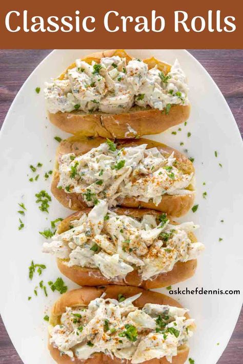 Lump Crab Recipes, Crab Salad Sandwich, Seafood Sandwiches, Crab Sandwich, Rolled Sandwiches, Crab Rolls, Crab Salad Recipe, Crab Meat Recipes, Delicious Seafood Recipes