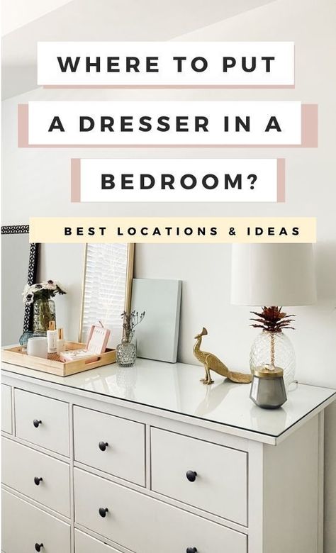 Dresser Arrangement Bedroom, Spare Room Dresser, Dresser By Bed, How To Arrange Dressers In Bedroom, Where To Place A Dresser In A Bedroom, Where To Put Furniture In Bedroom, Dresser In Room Ideas, Decorating Bedroom Ideas Master Dressers, Bedroom Decor For Large Rooms