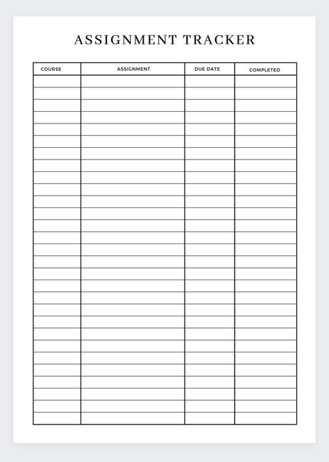 Grade Tracker, Assignment Planner, Assignment Tracker, Student Planner, College Planner,Homework Tracker,Printable,Happy planner,Digital PDF plannerminimalista #socialmediaplanner #freeprintableplanner #digitaplannerandroid🍹 Assignment Tracker Aesthetic, Goodnotes Assignment Planner, Grade Tracker Sheet, Student List Template, Student Assignment Tracker, University To Do List, Student Hacks University, Study List Planner, Assignment Tracker Printable Free