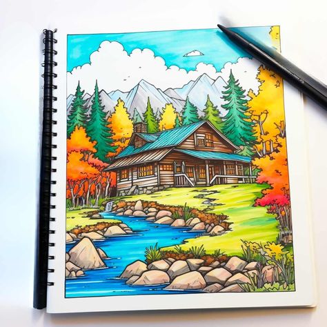 Marker Drawing Ideas, Color Markers Art, Art Markers Drawing, Markers Drawing Ideas, Markers Drawing, Dream Drawing, Air Clay, Boho Art Drawings, Nature Art Drawings