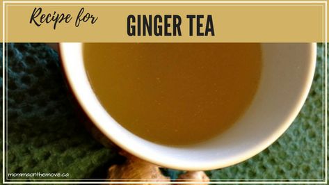 Ginger Tea For Nausea, Remedy For Nausea, Homemade Ginger Tea, Ginger Tea Recipe, Tea For Colds, Remedies For Nausea, Homemade Detox, Honey Cinnamon, Ginger Water