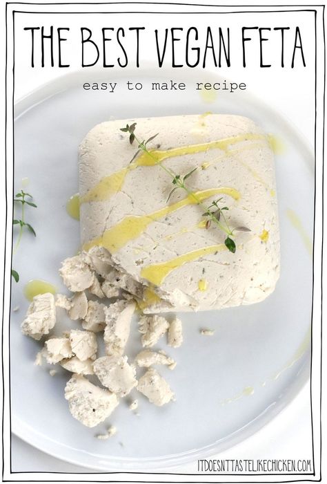 Vegan Queso Fresco, Feta Recipe, Vegan Feta, Feta Cheese Recipes, Vegan Feta Cheese, Vegan Cheese Recipes, Vegan Substitutes, Vegan Parmesan Cheese, Feta Recipes