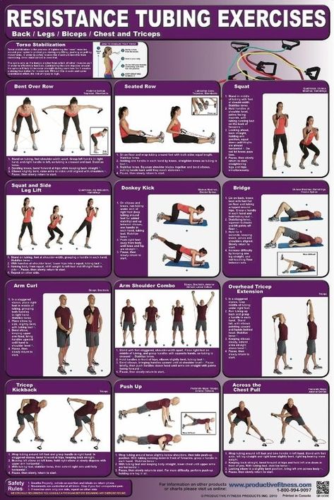 Resistance Tubing Exercise Infographic #2 #provestra Exercise Poster, Resistance Band Training, Resistance Tube, Workout Posters, Resistance Band Workout, Workout Chart, Resistance Band Exercises, Mental Training, I'm With The Band