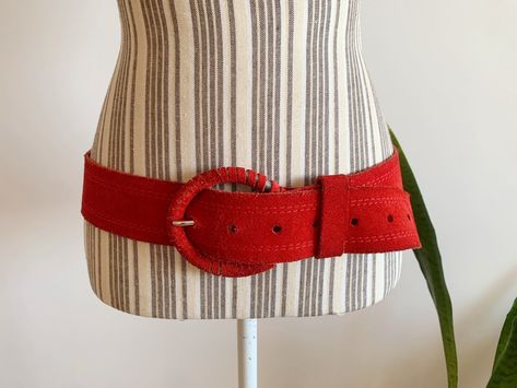 Large Belts, Wide Waist Belt, Statement Belt, Belt For Women, Red Belt, Suede Belt, Wide Waist, Waist Cincher, Leather Conditioner