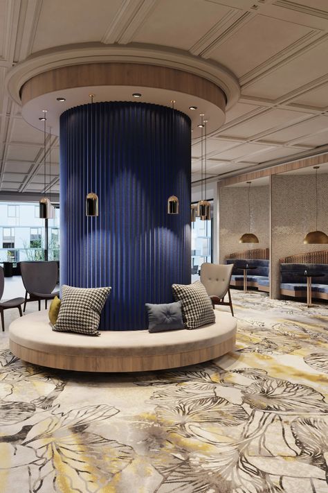 Acoustic Solutions for the Open Office | by Turf Ocean Interior Design Inspiration, Round Column Design, Column Design Interior, Interior Pillars, Columns Interior, Interior Moodboard, Modern Column, Round Column, Interior Columns