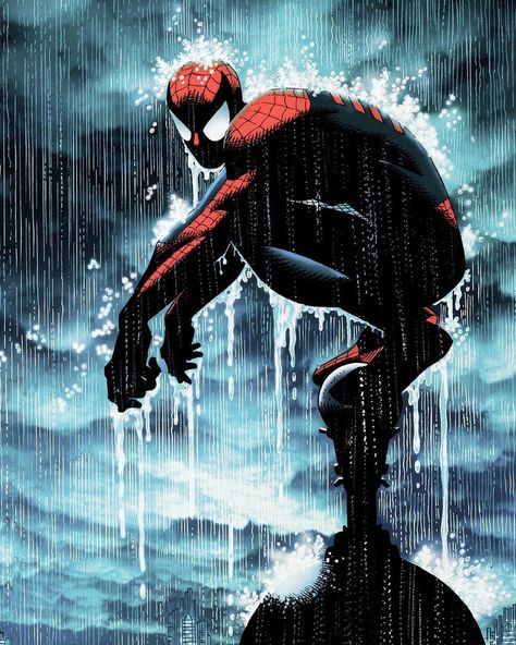 Spiderman Discord Pfp, Spiderman Pfp Comic, Spiderman Aesthetic Pfp, Batman In Rain, Spider Man Pfp, Spiderman Pfp, Comic Pfp, Special Aesthetic, Spiderman Comic Art