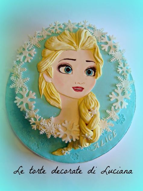 my Elsa cake - Cake by luciana - CakesDecor Torte Frozen, Frozen Doll Cake, Elsa Torte, Elsa Birthday Cake, Frozen Birthday Party Cake, Pastel Frozen, Elsa Cake Frozen, Disney Frozen Cake, Elsa Cake