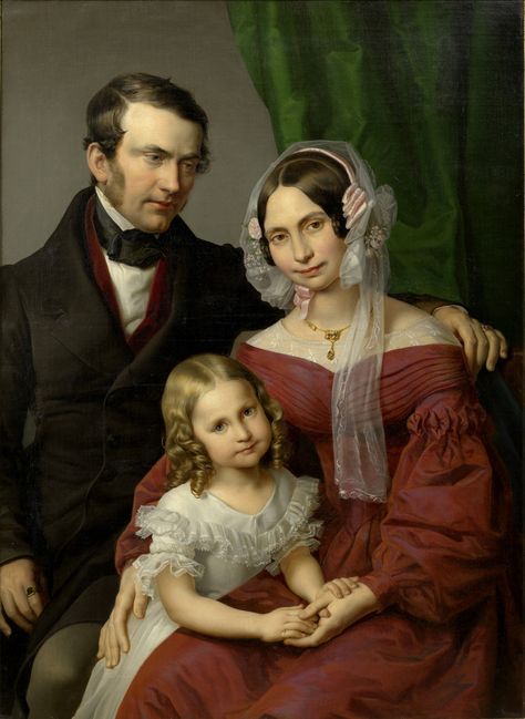 ab. 1841 Leopold Kupelwieser - The Lössl family (Wien Museum Karlsplatz) 19th Century Family Portrait, Historical Family Portrait, Family Portrait Reference, Royal Family Portraits Painting, 1800s Family Portrait, Family Portraits Art, Family Portrait Poses Drawing, Painted Family Portraits, Victorian Family Portrait