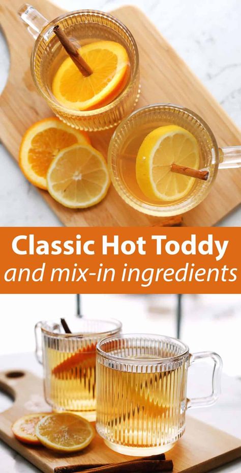 Classic Hot Toddy - A Beautiful Mess Hot Totty Recipe, Classic Hot Toddy Recipe, Hot Toddy Recipe, Toddy Recipe, Hot Toddies Recipe, Fun Drink Recipe, Hot Cocktails, Natural Recipes, Hot Toddy