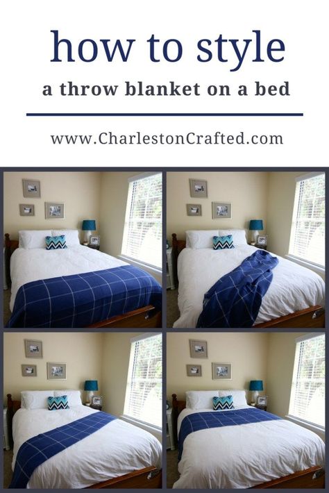 how to style a throw blanket on a bed - charleston crafted How To Dress A Bed, Diy Storage Cabinets, Repurposed Furniture Diy, Diy Storage Furniture, Master Bedding, Master Bedrooms Decor, Furniture Storage, Bathroom Remodel Master, Bed Decor