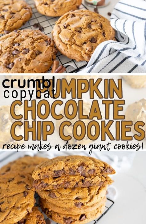 Crumbl Pumpkin Chocolate Chip Cookie - Cooking With Karli Crumbl Cookie Copycat Pumpkin Chocolate Chip, Crumble Cookie Copycat Recipe Pumpkin Chocolate Chip, Crumble Pumpkin Chocolate Chip Cookies, Jessie James Decker Pumpkin Chocolate Chip Cookies, Carmel Pumpkin Cookies Crumbl, Crumble Cookie Copycat Recipe Pumpkin, Cookies With Karli, Crumbl Cookie Copycat Pumpkin, Pumpkin Crumble Cookies