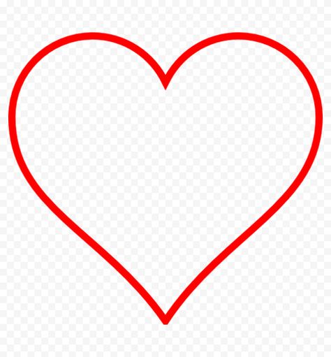 Transparent Heart Png, Heart Transparent Background, Red Heart Outline, Heart Outline Png, Red Heart Png, Hart Images, Heart Transparent, Transparent Heart, Red Outline