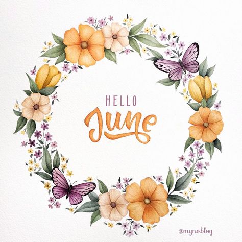 Art Philosophy, Inc.®️ on Instagram: “🌻🌼🌸 Hello June 🌸🌼🌻 by @myno.blog I used #artphilosophywatercolorconfections Terrain by @artphilosophyco. This is definitely one of my…” June Graphic, Calendar Quotes, Calendar Designs, Graphic Flowers, Hello June, Art Philosophy, Respiratory Therapy, Monthly Themes, Calendar Design