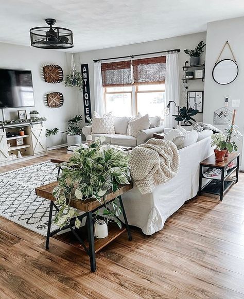 Modern Farmhouse Living Room, Farmhouse Living Room, Farmhouse Decor Living Room, Living Room Inspo, Farmhouse Living, Front Room, Cozy Living Rooms, Living Room Inspiration, Home Fashion