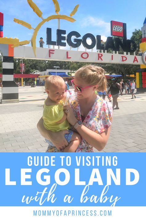 Tips for visiting LEGOLAND Florida with a baby including ride guidelines, Baby Care Center Photos, tips to keep baby entertained and more! Florida Theme Parks, Legoland Florida, Orlando Theme Parks, Florida Resorts, Visit Florida, Walt Disney World Vacations, Text Overlay, Usa Travel Destinations, Disney World Vacation