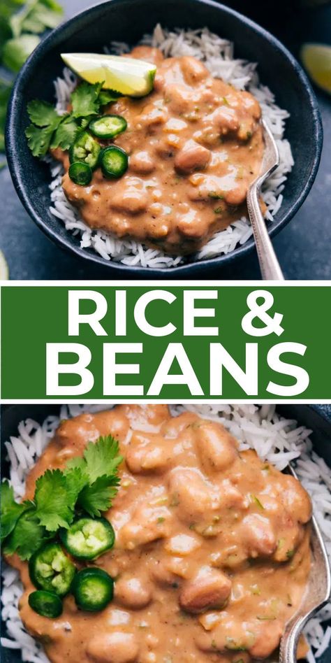 Bean And Rice Enchilada Recipe, Garbanzo Beans And Rice, Healthy Bean And Rice Recipes, Vegetarian Rice Dishes Simple, Beans And Rice Main Dish, Plant Based Beans And Rice Recipes, Rice And Beans Breakfast, Eggs Rice And Beans Breakfast, Rice Bake Vegetarian