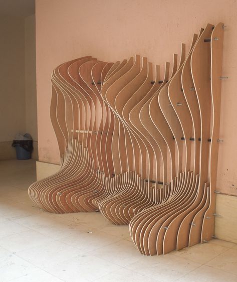 Parametric Wall & Bench on Behance Pvc Furniture Plans, Wall Bench, Cnc Furniture, Parametric Design, Urban Furniture, Wood Home, Wood Home Decor, French Furniture, Wooden Decor