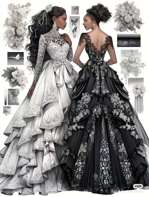 Prom Dress Sketches Design, Goddess Dress Aesthetic, Starry Night Dress, Dreamy Gowns, Grey Prom Dress, Fab Dress, Fashion Design Patterns, Fashion Design Collection, Fashion Sketches Dresses