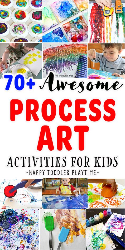 Process Art Activities, Process Art Preschool, Preschool Art Projects, Kids Craft Room, Montessori Art, Art Activities For Toddlers, Sensory Art, Messy Art, Preschool Arts And Crafts