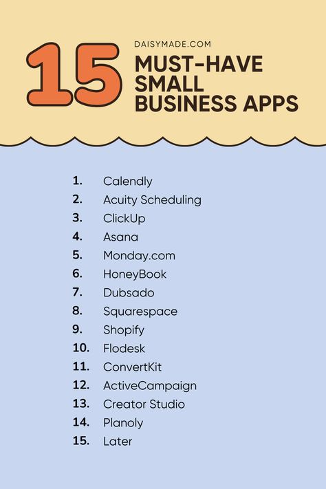 Small business apps and tools to help you run your business. Best apps for scheduling, content creating and email marketing. We hope this list of small business owner apps helps you get more productive in your business than ever. Free Small Business Apps, Best Email For Small Business, Best Apps For Business Owners, Business Apps You Need, Business Freebies Ideas, Small Business Tips And Tricks, Apps For Scheduling, Apps For Small Business Owners, Smart Business Ideas