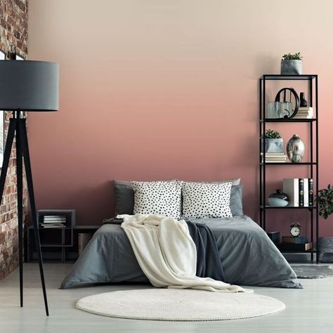 Make A Room Feel Bigger, Design Ložnic, Sunset Ombre, Feature Wall Bedroom, Ombre Wall, Make A Room, Bedroom Wall Paint, Bedroom Wall Colors, Bedroom Accent