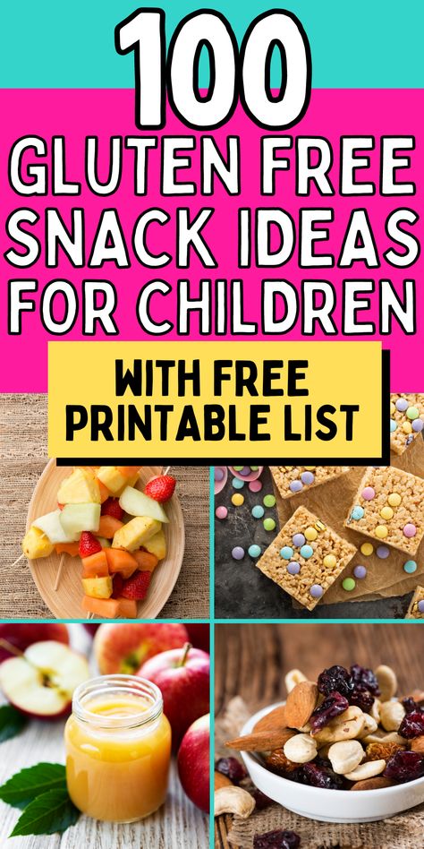 Gluten Free Kids Party Food, Gluten Free Snack Ideas, Gluten Free Snacks For Kids, Gluten Free Party Snacks, Gluten Free Kids Snacks, Snack List, Gluten Free Grocery List, Gluten Free Snacks Recipes, Gluten Free Food List