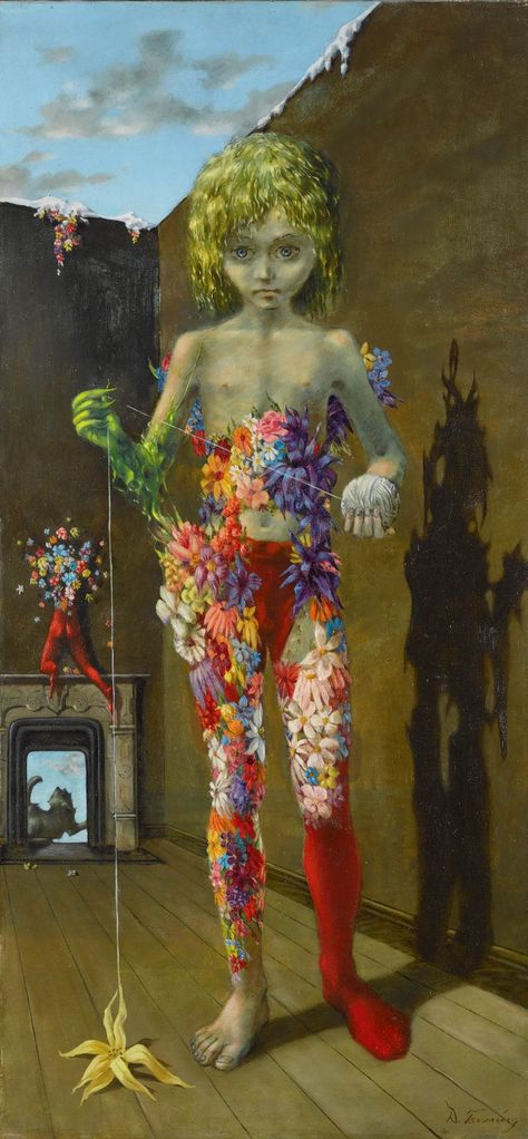 Dorothea Tanning, Magic Flower, Leonora Carrington, Flower Games, Peggy Guggenheim, Psy Art, Max Ernst, Traditional Paintings, Surreal Art