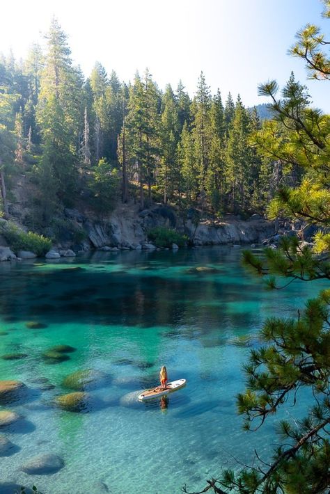 Are you dreaming of the crystal clear, bright blue waters of Lake Tahoe? This 2 day Lake Tahoe Summer Itinerary has everything you need to plan your dream trip! Zephyr Cove South Lake Tahoe, Lake Tahoe Aesthetic Summer, Lake Tahoe Aesthetic, Lake Tahoe Itinerary, Adventures Aesthetic, Tahoe Photography, Kayaking Aesthetic, Lake Aesthetics, Pretty Lake