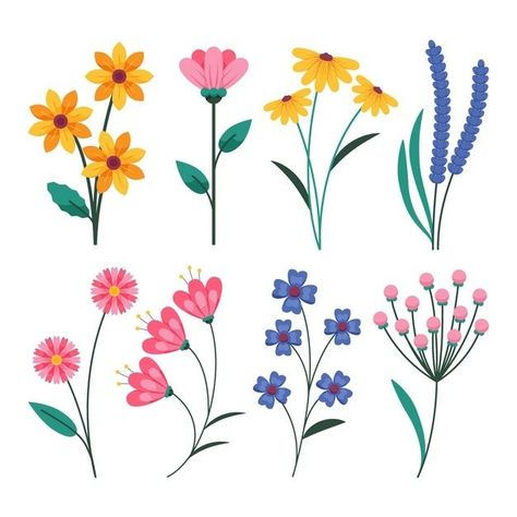 Folk Art Flowers, Pola Sulam, Winter Wallpaper, Flower Doodles, Spring Flower, Flower Illustration, Types Of Flowers, Flower Backgrounds, Pottery Painting