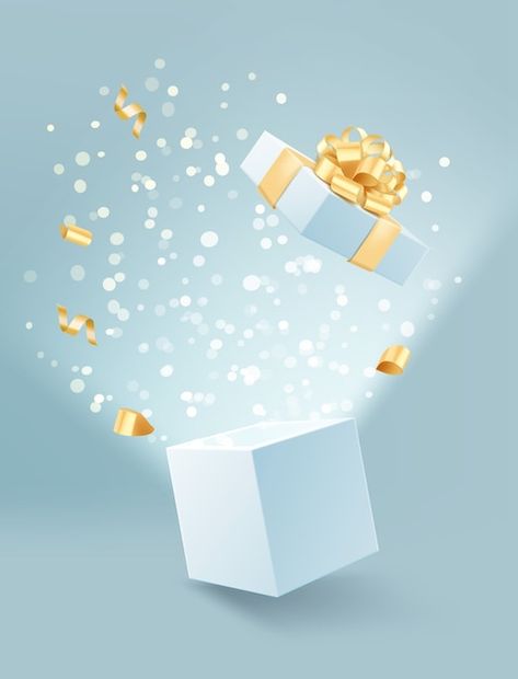 2023 Graphic Design, Gift Box Images, Exploding Gift Box, 2023 Graphic, Teaching Graphic Design, Money Wallpaper Iphone, Golden Bow, Up Animation, Gift Logo