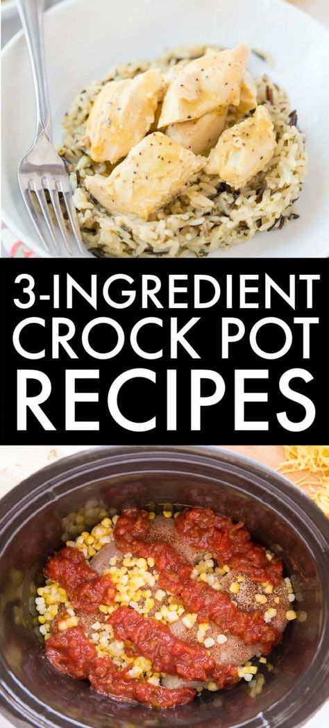 I have gathered up some of the most delicious 3 ingredient crock pot recipes for you to whip up without much effort at all. | www.persnicketyplates.com Crock Pot Dinners, Dump Dinners, Pot Dinners, Crock Pot Recipes, Crockpot Cooking, Slow Cooker Dinner, Crockpot Dishes, Magic Recipe, Crock Pot Slow Cooker