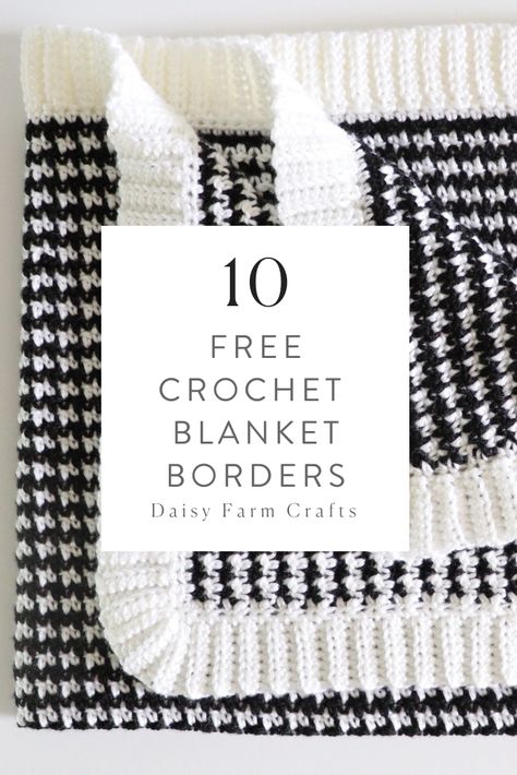 10 Free Crochet Blanket Borders Crochet Blanket Borders, Blanket Borders, Crochet Blanket Border, Free Crochet Blanket, Border Patterns, Crochet Border Patterns, Crochet Border, Farm Crafts, Crochet Borders