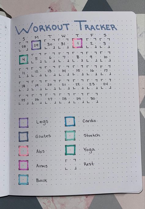 Journal Ideas Exercise Tracker, Fitness Dot Journal, Gym Diary Ideas, Workout Schedule Journal, Gym Journal Workout Log, How To Make A Workout Journal, Workout Plan Aesthetic Journal, Exercise Journal Workout Log, Workout Plan Journal Ideas