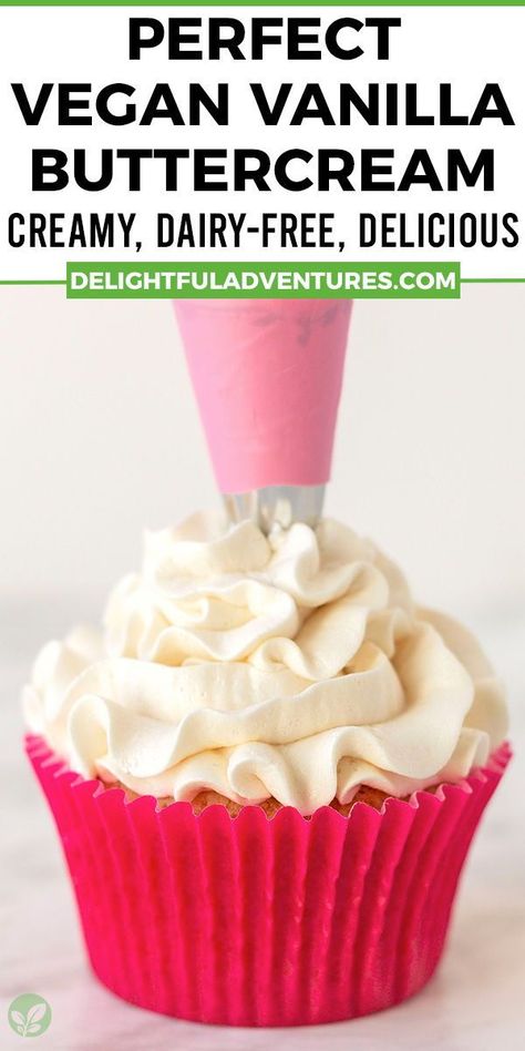 Vegan Vanilla Frosting, Vegan Icing, Dairy Free Icing, Dairy Free Buttercream, Vegan Buttercream Frosting, Vegan Cupcake Recipes, Dairy Free Frosting, Vegan Buttercream, Dairy Free Baking